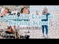 ati leadership exam vlog | my last ati exam, friends, group project, nursing school + productivity!!