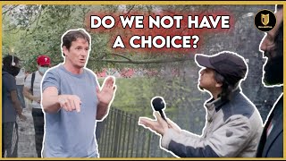 Free Will and Determination [Qadr] are Contradictory? | Mansur vs Atheist |Speakers Corner|Hyde Park screenshot 5