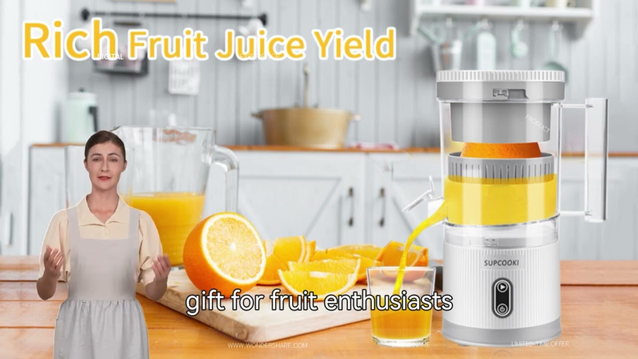 Zulay Kitchen Juice Vortex Lemon & Orange Juicer - Electric Citrus