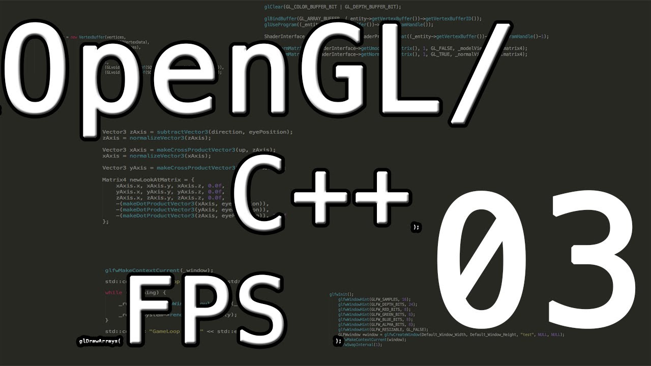 OpenGL/ C++ FPS Tutorial part 3: Creating the game loop - YouTube