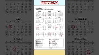 Download Lagu Calendar 1948 #monthsoftheyear #1948 #calendar MP3