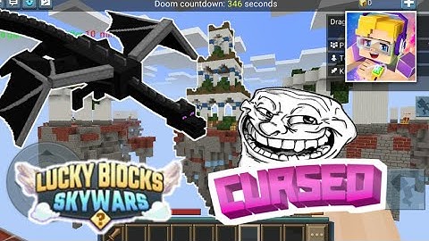 SkyWars Luck Block CURSED😡😡(Blockman Go:Blocky Mods)