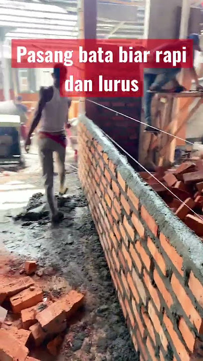 Cara pasang bata biar rapi dan lurus #rumahidaman
