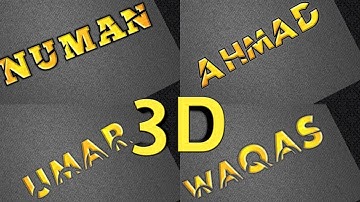 Pixellab 3d Name Text Tutorial Video 2020