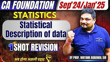 Statistical Description of data | CA Foundation Sep