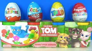 Talking Tom Oyun Hamuru Sürpriz Yumurta Niloya Mete Tospik Pepee  Portakalı soydum Şarkısı Kedi Tom