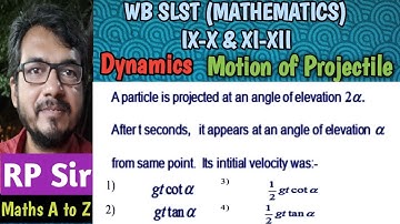 A particle is projected at an angle of elevation 2(Alpha). After t sec it appears at an angle of