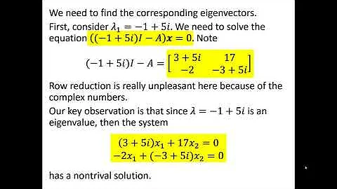 Complex Eigenvalues