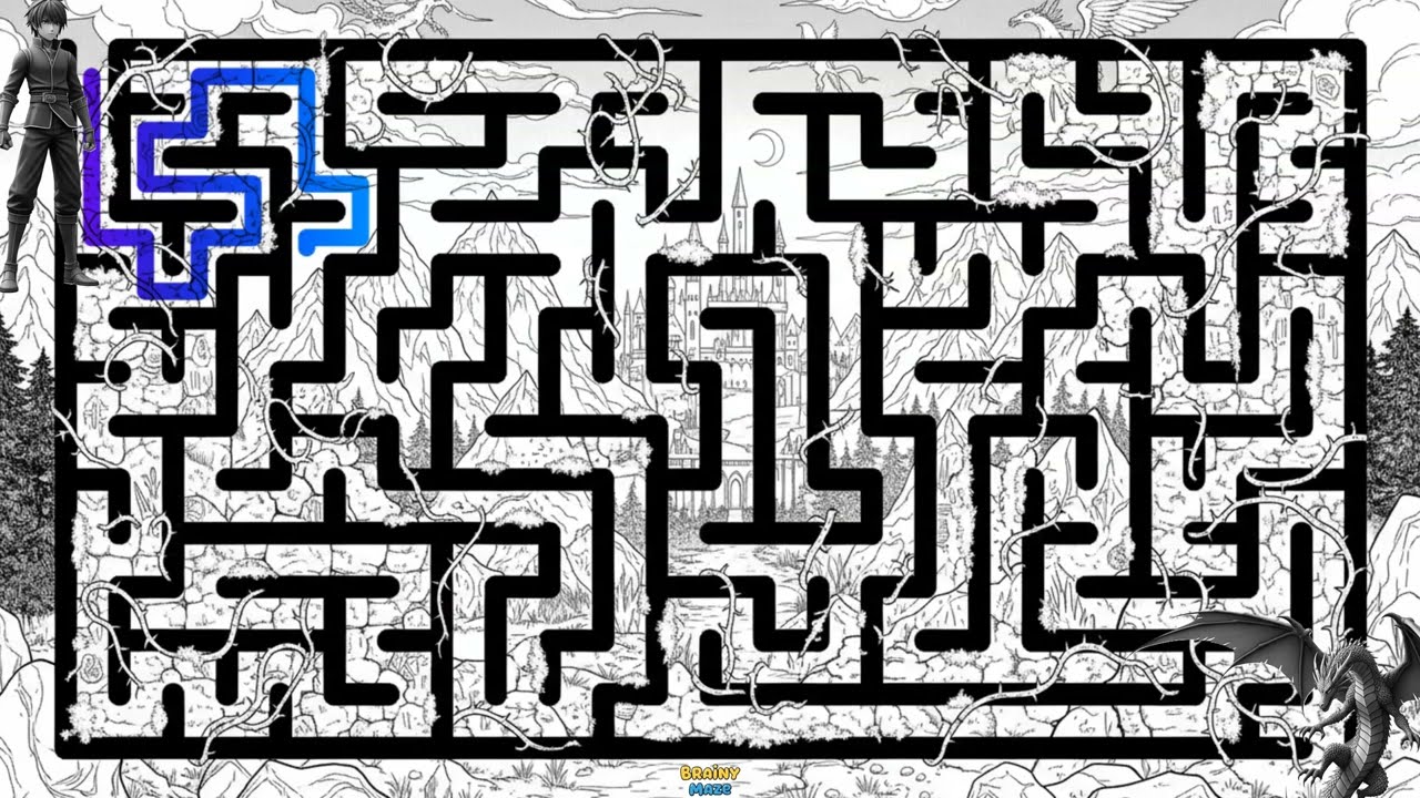 Maze Game Challenge | Solving Fantasy Maze Puzzle Animated  Solution Labyrinth
