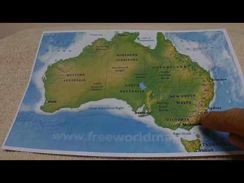 ASMR - Australia - Australian Accent - Whispering Key Facts about Australia, Weather, Population...