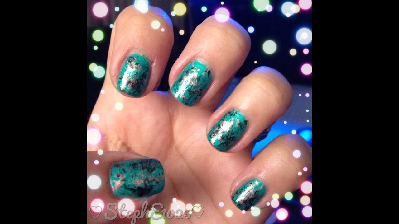 1. Turquoise and Gold Nail Art - wide 7