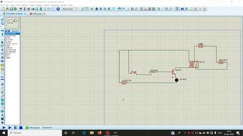 PCB design of relay and push button in proteus