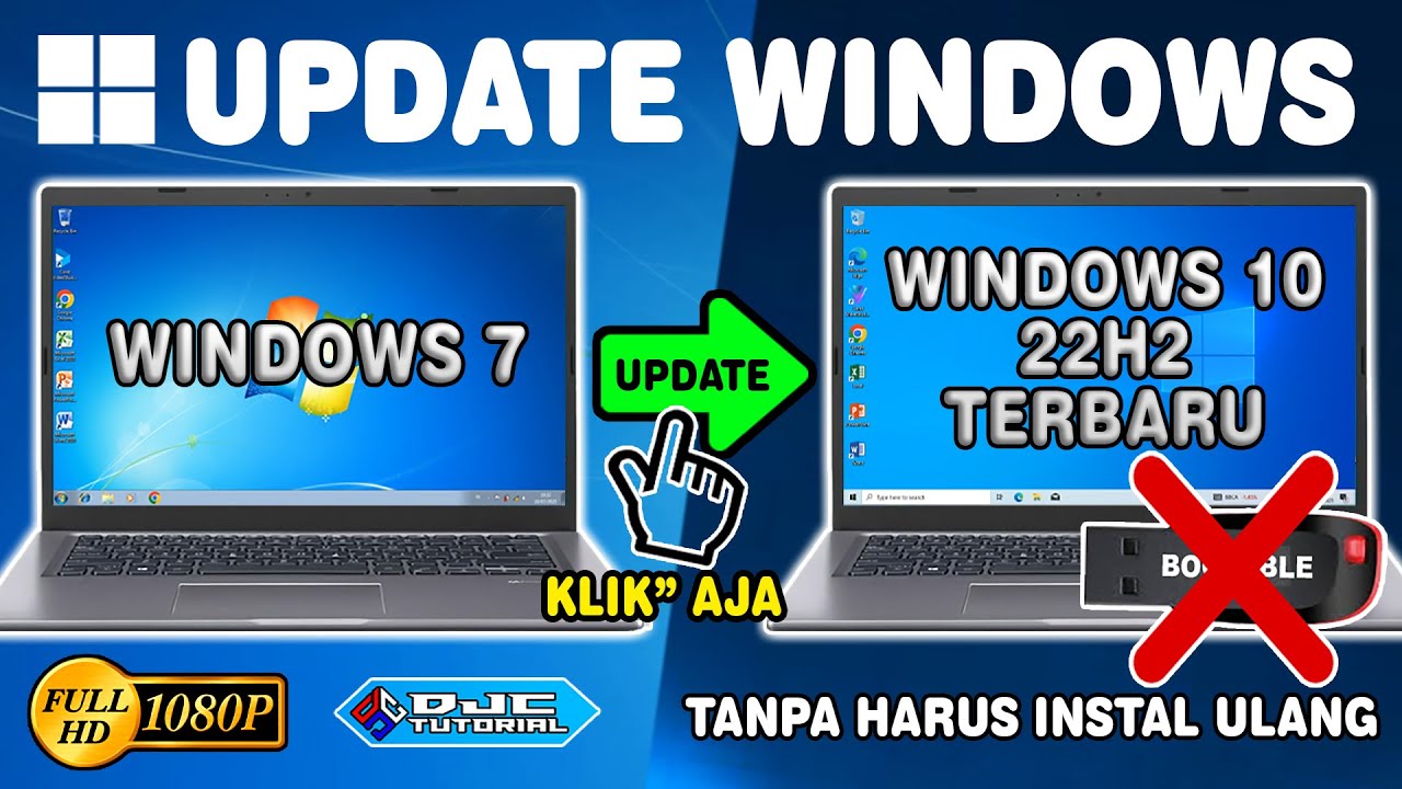 Cara Update Windows 7 ke Windows 10 Tanpa Instal Ulang | Tanpa