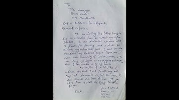 How to write a letter to the bank manager for education loan!Education loan !#viral #application