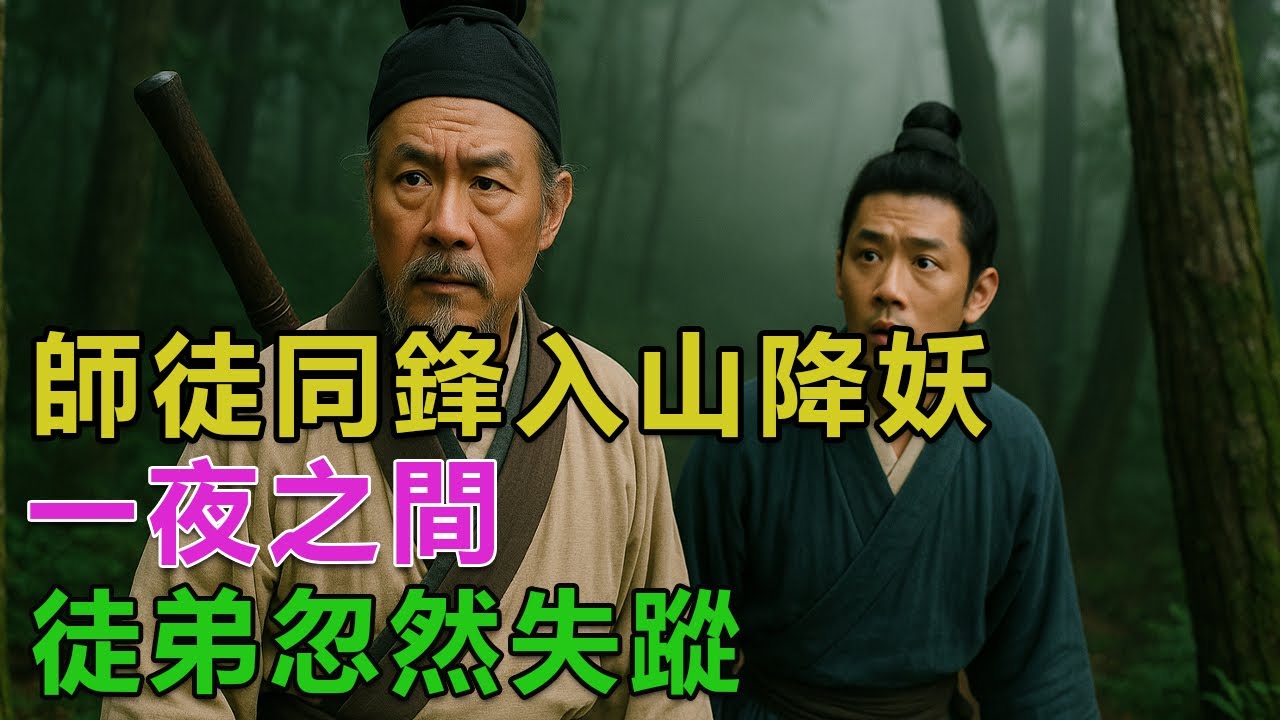 民間故事：師徒同鋒入山降妖，一夜之間，徒弟忽然失蹤
