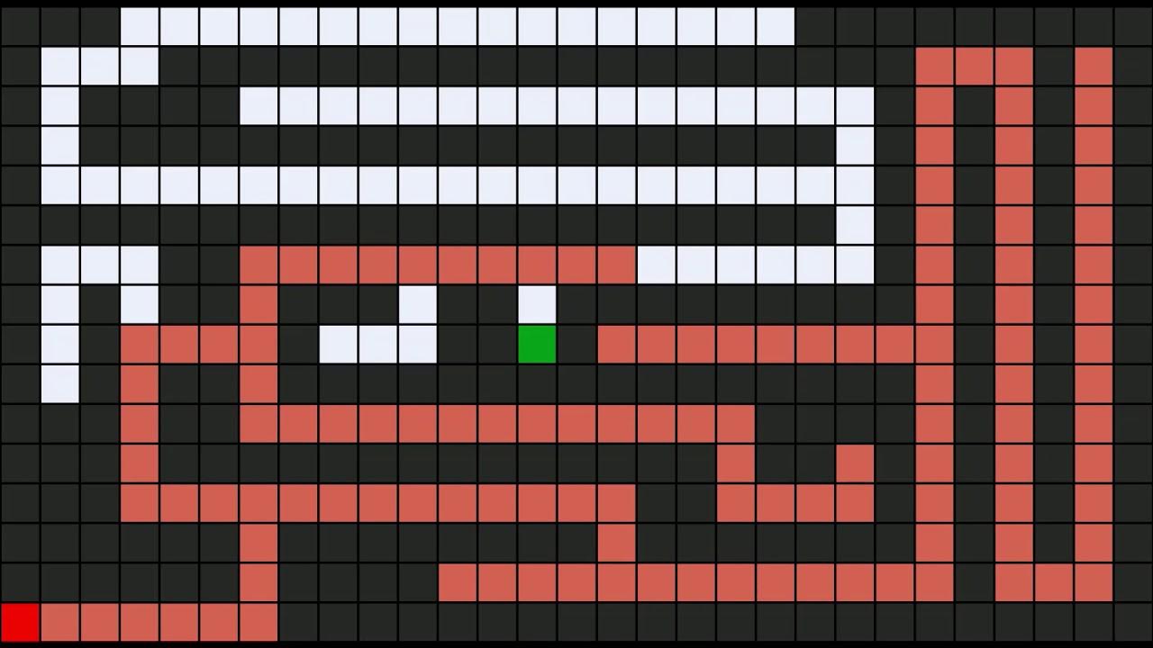 Depth and Breadth-First Search Visualization using a Maze, Python and ...