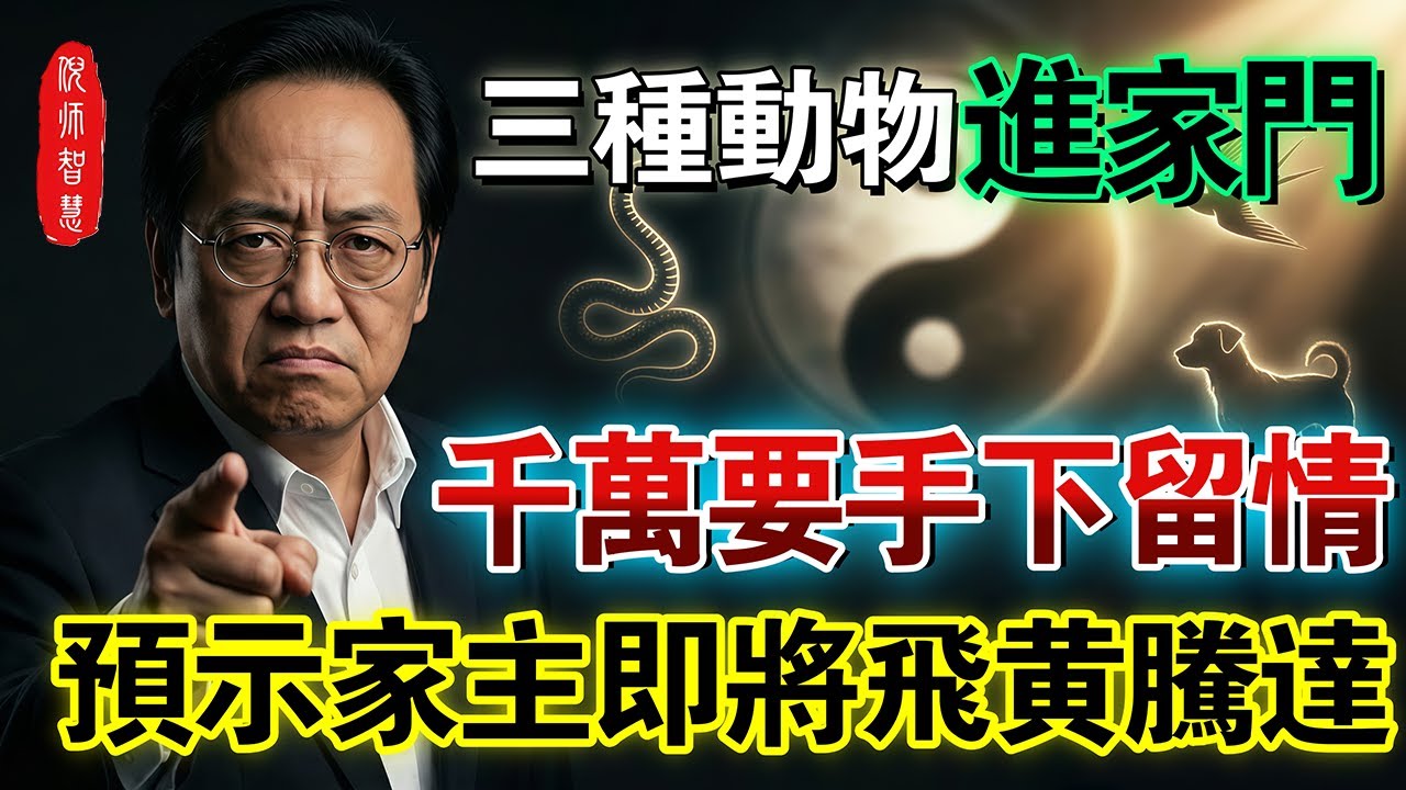 千萬手下留情！倪师：這3種動物是來「報恩」的！一旦進門，預示家主即將飛黃騰達！