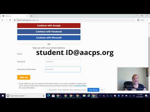 Signing Up for Code org