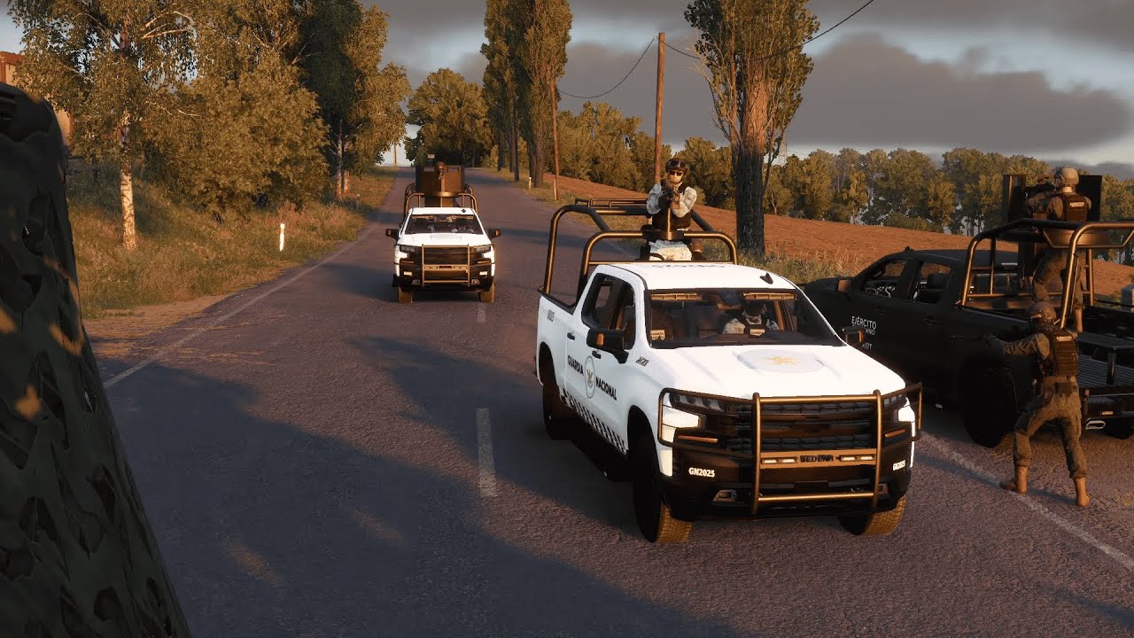 ¡así es como el EJERCITO MEXICANO hace un control de carretera en el simulador ARMA REFORGER!!