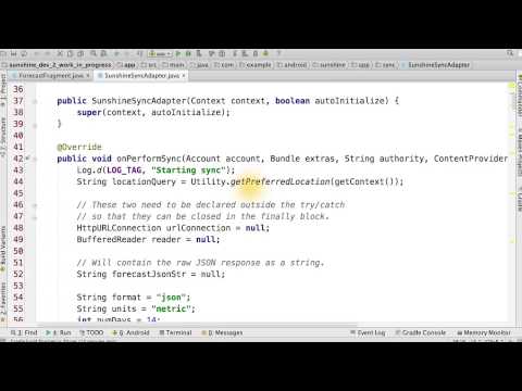 Finish the SyncAdapter - Developing Android Apps