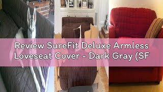 Review SureFit Deluxe Armless Loveseat Cover - Dark Gray (SF42365)