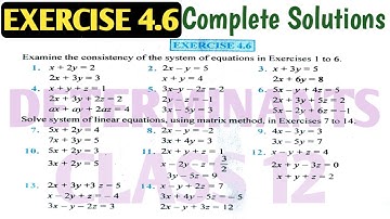 NCERT Class 12 Maths Exercise 4.6 Complete Solution || Determinants || By MK Raza