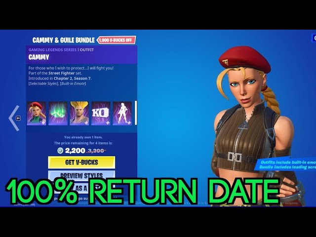 Fortnite Cammy and Guile item shop release date, Cammy Cup launch time and  rules, Gaming, Entertainment