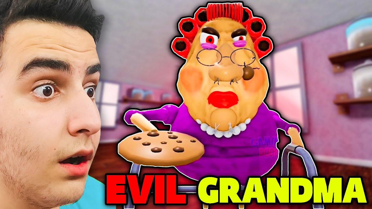 ESCAPING From EVIL GRANDMA In Roblox !! - YouTube