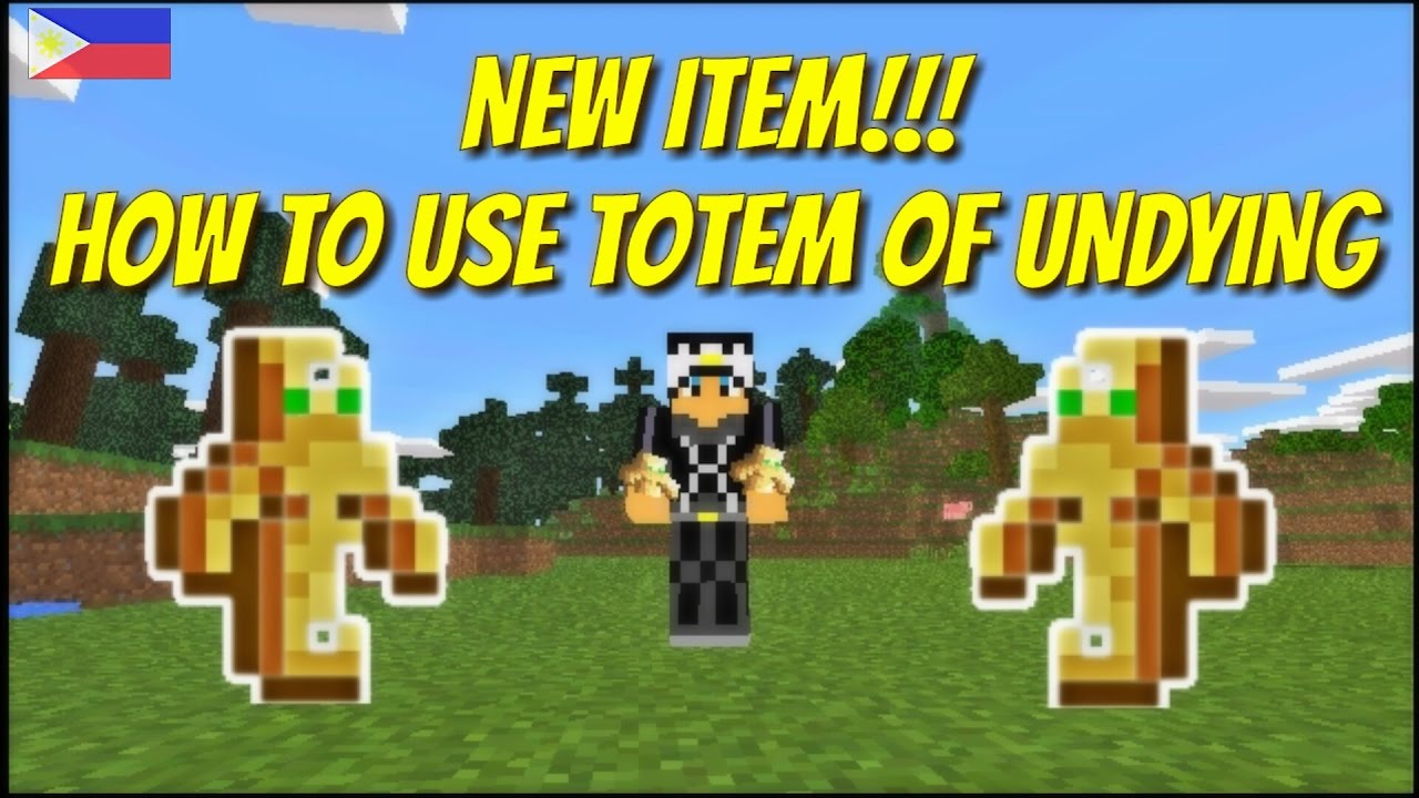NEW ITEM!!! How To Use Totem Of Undying in Minecraft Pocket Edition ...