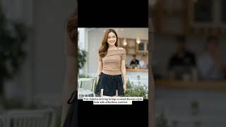 This Sabrina knit top brings a sweet Korean style look with effortless comfort ✨