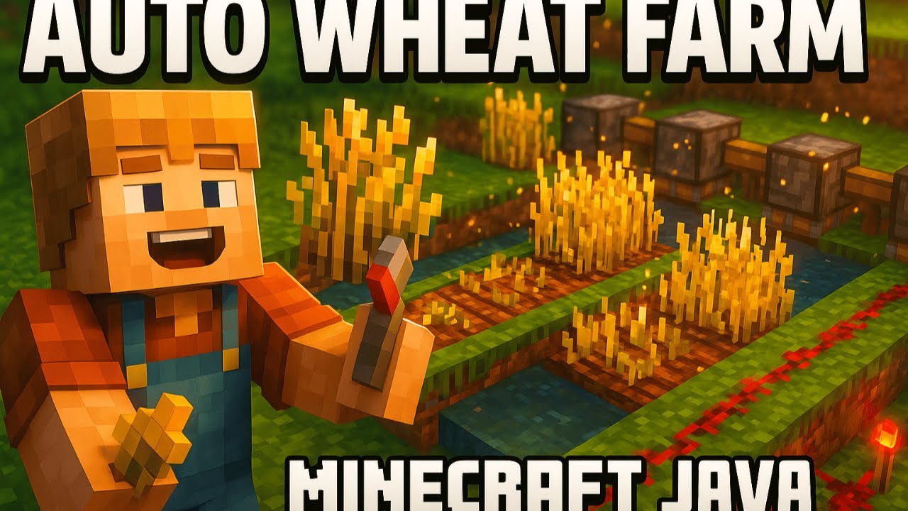 How to Make an Auto Wheat Farm in Minecraft Java 2025 (Easy & Efficient ...