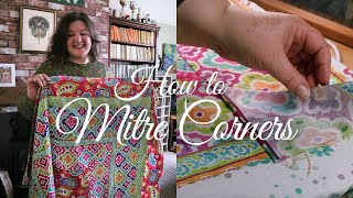 Quilting - How to Mitre Corners | Making a Quilt from One Range of Fabric