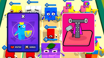 Merge Cube Number Color Block + ABC Alphabet Lore Run » Merge Battles » 123456789 » abcd