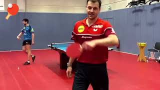 Timo Boll vs Dimitrij Ovtcharov Backhand and Forehand Technique