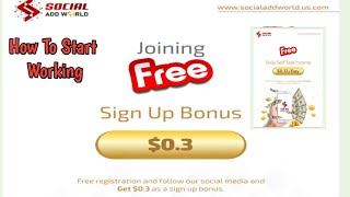 SOCIAL ADD World l SOCAL ADD WORLD HOW TO START I SOCIAL ADD WORLD TASK I SOCIAL ADD WORLD PAYMENT  screenshot 4