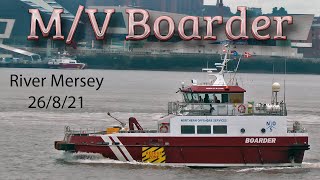 Short Clip of Windfarm Service Vessel MV Boarder on the River Mersey