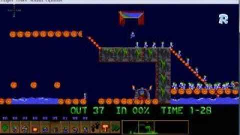 Lemmings my custom level EXTRA 21 Lem broken dock challenge part two