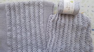 404.ビューティーシルクコットンの続き(棒針編み)