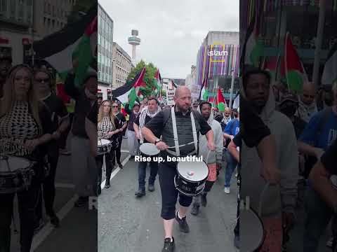 Liverpool Streets Echo Bella Ciao In Gaza Solidarity March Islam Channel
