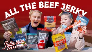 Julia + June Try The Most Popular Beef, Turkey, And Vegan Jerkies | Delish