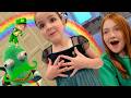 GREEN MORNiNG ROUTiNE we Caught a Leprechaun (but he escaped) Real Gold found by Adley Niko &amp; Navey