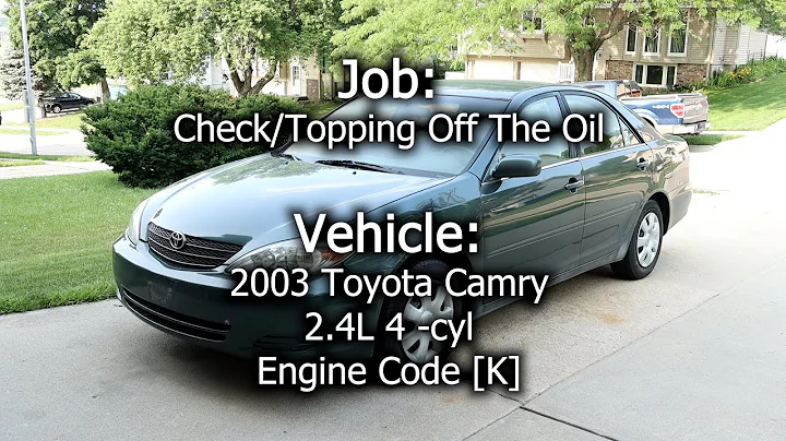 2003 Toyota Camry - Checking and Topping Off Engine Oil