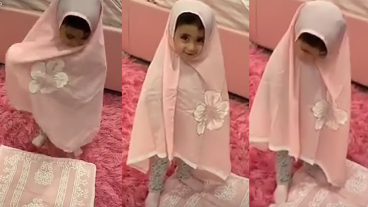 خلود الصغيرة تلبس حجاب الصلاة ودكتورة خلود تعلمها الصلاة فدوة 😘