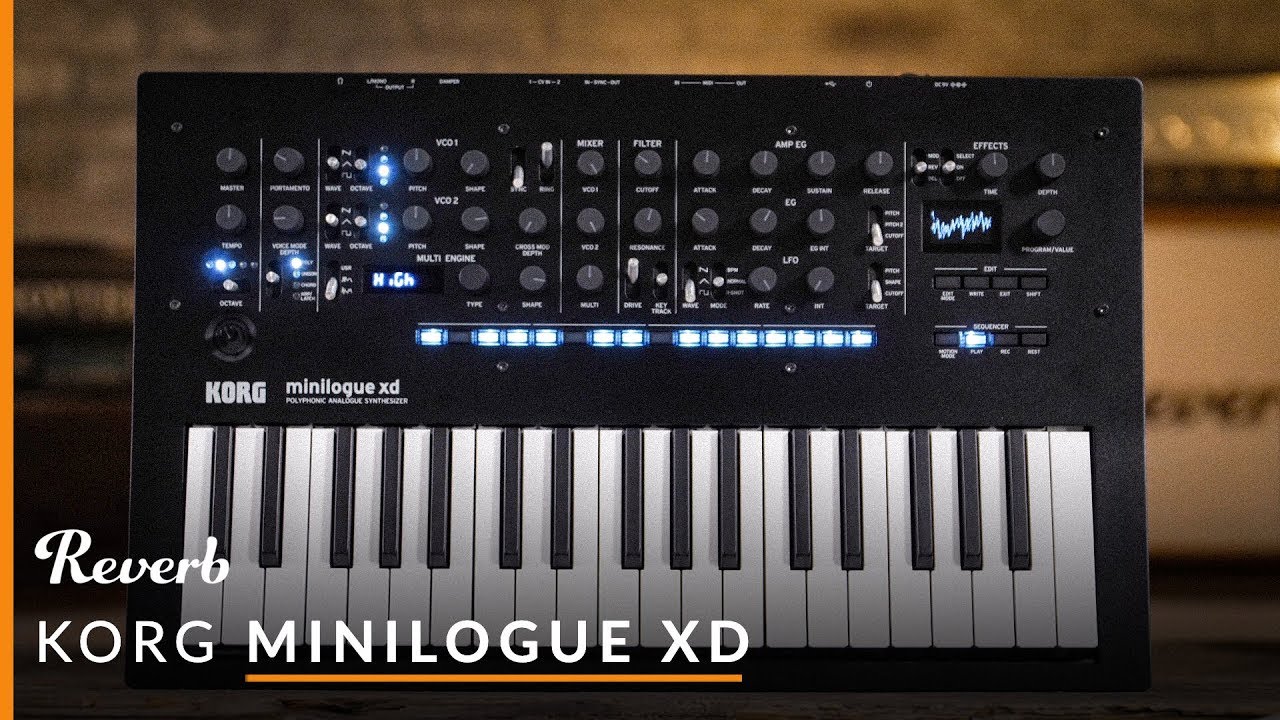 Korg Minilogue XD Polyphonic Analogue Synthesizer   Reverb Demo Video