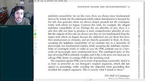 Philosophy Roulette 2.2 - The principle of sufficient reason and necessitarianism. Kris McDaniel