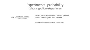 Experimental probability