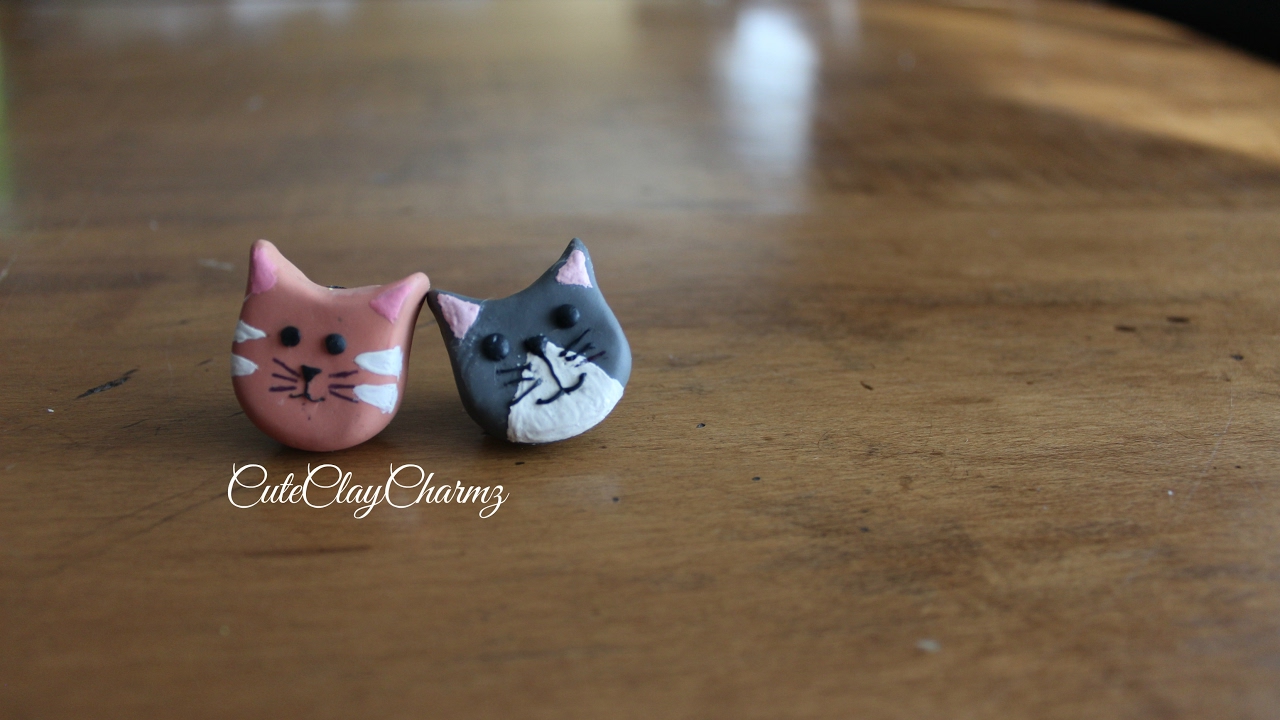 How to Make a Polymer Clay Cat Magnet - YouTube