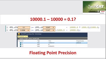 BK19. Beckhoff TwinCAT - Is 10000.1 - 10000.0 = 0.1? Floating Point Precision