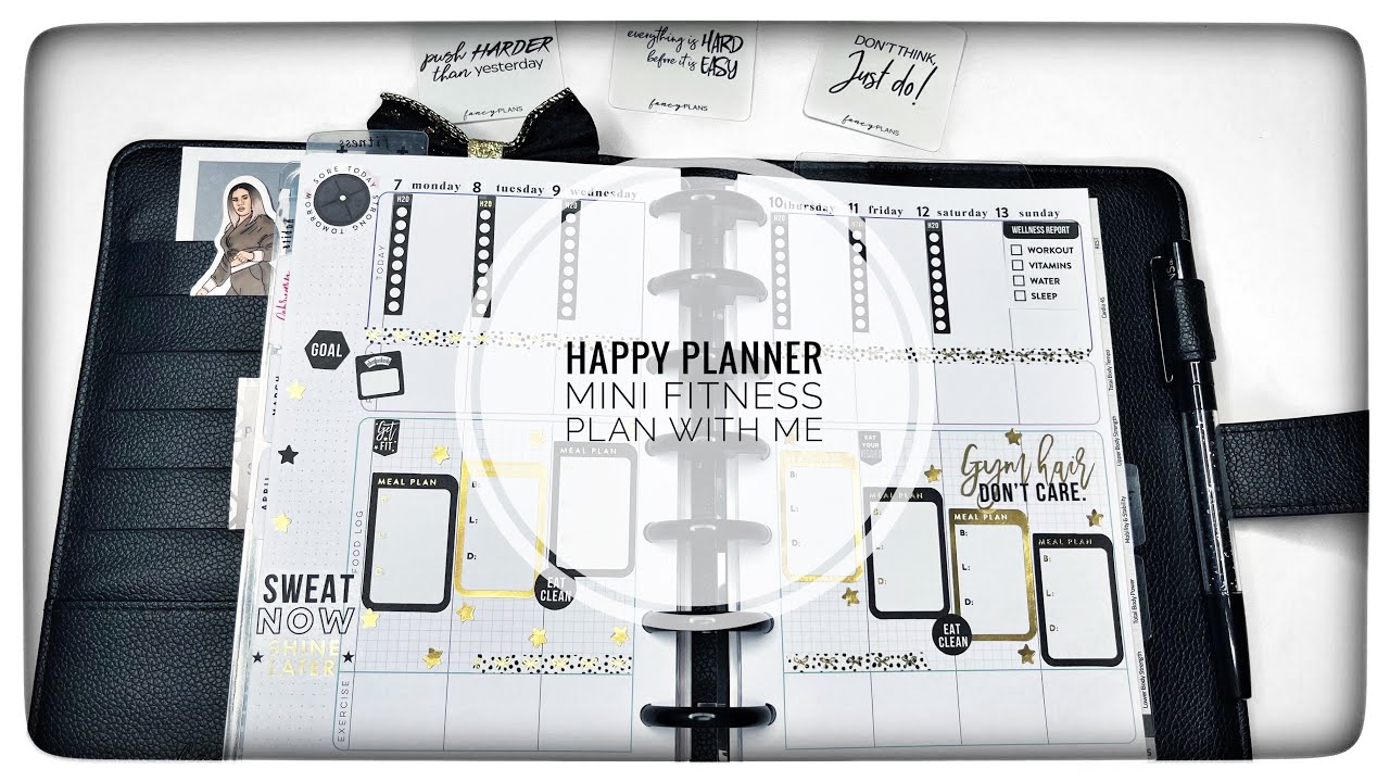 Happy planner mini fitness plan with me/ Week Feb713 YouTube