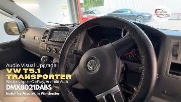 VW T5.1 Transporter Install Wireless Apple CarPlay Android Auto KENWOOD DMX8020DABS #vw #carplay